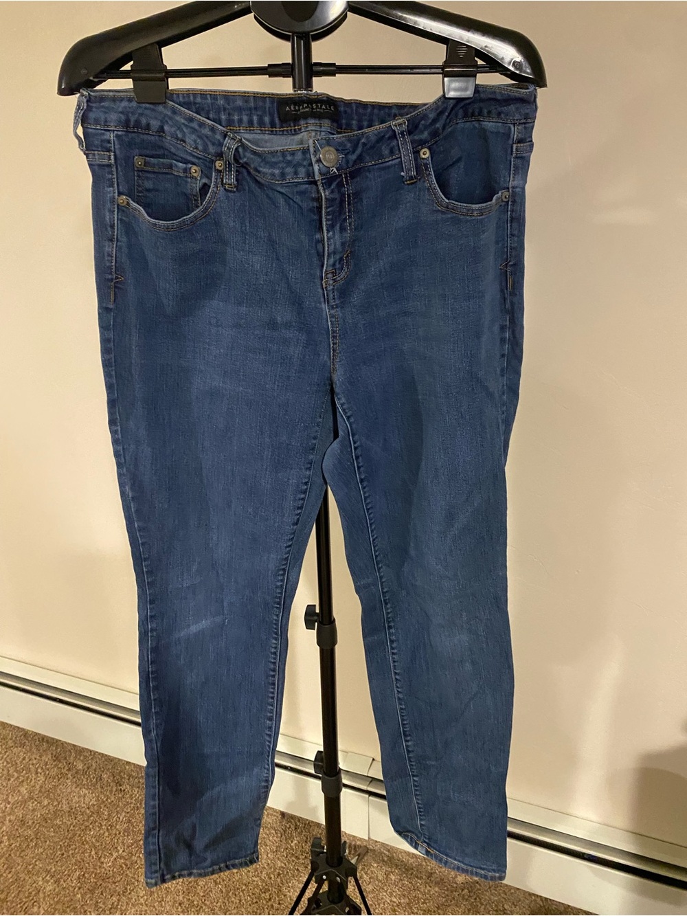 Aeropostale Women's Dark Blue Skinny Jeans